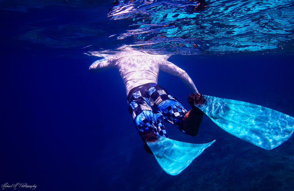 indonesia snorkeling in blue water