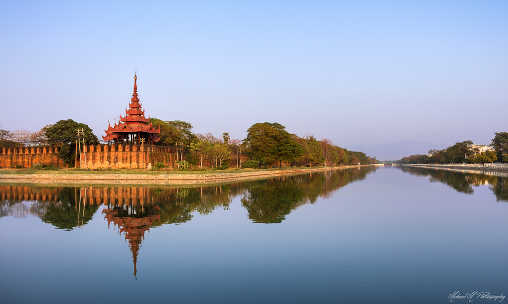 myanmar mandalay palace with river